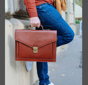 Laptop Bag, <b>Leather</b> Bag, Gift for Him, Shoulder Bag, Mens <b>Briefcase</b> Computer Sling Gifts for Him <b>Leather</b> <b>Briefcase</b> Man - Product Image 1