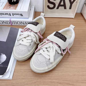 Zapatillas Deportivas Casuales de Mujer, Estilo Coreano, Primavera 2025, con Cordones, Planas, Tipo Cookie, Versátiles, Nuevas, Estilo Coreano, Desgastadas, a la Moda - Product Image 6