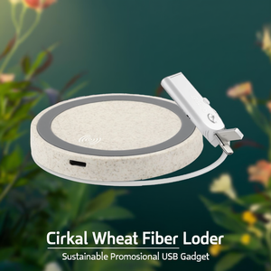 Caricatore USB Promozionale Sostenibile in Fibra di Grano Cirkal - Product Image 3