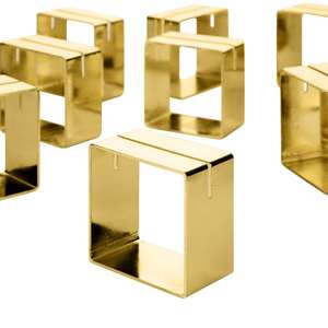 ที่ใส่ผ้าเช็ดปากกรอบลวดโลหะสีทองหรูหราใหม่ล่าสุดออกแบบรูปทรงวงแหวนสำหรับงานปาร์ตี้ที่บ้าน - Product Image 1