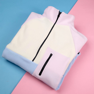 Prendas de abrigo Chaqueta de retazos Hombre Media cremallera Bloque de color Polar Chaqueta de bolsillo de lana en invierno - Product Image 2