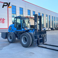 Chariot élévateur tout-terrain robuste de 6 tonnes, alimenté au diesel, pour les chantiers de construction et la manutention de marchandises en extérieur