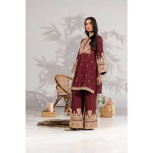 Traje de 3 Piezas Teñido con Hilo y Bordado KJP-43104 para Verano - Product Image 4