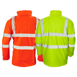 Veste de travail de sécurité en PU souple réfléchissant de haute qualité, personnalisée, en gros, avec rembourrage, veste de travail de sécurité - Product Image 3