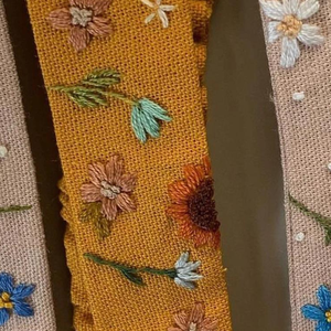 Floral Embroidered <b>Headband</b> Linen Turban Cute Flower Garden Embroidery Hairband Vintage Hair Accessories OEM Made in Vietnam - Product Image 6