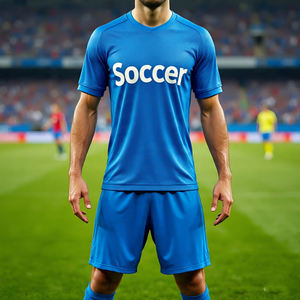 Ropa deportiva Jersey de cuello redondo de gran tamaño Boxy Fit Mesh Camisetas de fútbol Mesh Soccer Jersey - Product Image 3