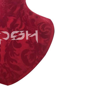 Corset à col gothique en brocart rouge - Product Image 4