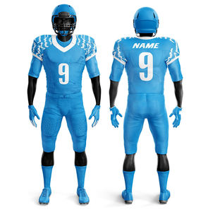 Uniformes de Fútbol Americano Personalizados al por Mayor Unisex, Número Completo, Impresión de Logotipo de Alta Calidad, 100% Poliéster Ligero - Product Image 1