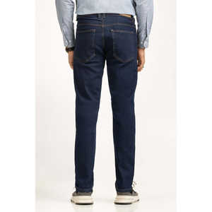 Pantalon en jean slim brodé taille mi-haute délavé, coupe crayon, options disponibles : délavé foncé, délavé coloré, coupe droite taille haute pour l'hiver - Product Image 1