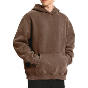 Premium Quality Winter Men Solid Hoodies 100%Cotton Fleece Quick Dry Breathable Custom Logo Custom Size Casual Basics <b>Hoodie</b> - Product Image 3