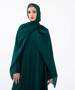 Vêtements islamiques 2025, abaya de luxe en nida brodée, abaya modeste ouverte pour femmes, robe musulmane - Product Image 6