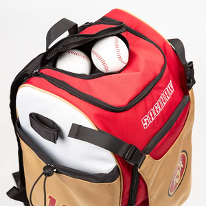 600D Oxford Waterproof Heavy-Duty Baseball Sports Bag with Dual Bat <b>Holders</b> Organized Gear Sections Custom Logo 36-55L Capacity - Product Image 3