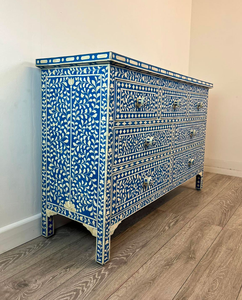 Luxury Bohemian Vintage-Inspired Artisan-Crafted Bone Inlay Furniture Handmade Drawer with Bone Inlay <b>for</b> <b>Home</b> <b>Bar</b> Living Room - Product Image 6