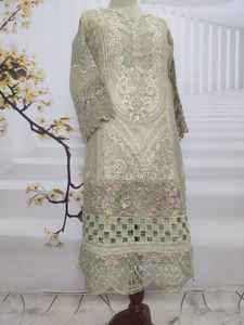 Diseño de logotipo personalizado bordado Boutique señoras ropa niñas piso-longitud vestido de fiesta traje sólido patrón vestidos de fiesta - Product Image 6