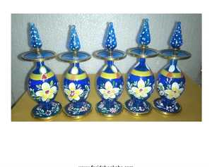 Gamme exclusive de bouteilles de parfum en verre égyptien peintes à la main de luxe Offre Spéciale design unique de 2024 nouveautés - Product Image 2