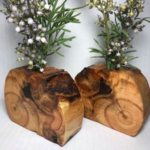 Nuevo Florero de Madera de Pino Moderno TQC, Decoración Interior para Sala de Estar, Hecho a Mano, Ecológico, Decoración Navideña para Mesa, Estilo Zen Informal - Product Image 6