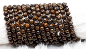 Perles de pierre précieuse rondes de 8 mm en bronzite naturelle sculptée de qualité supérieure pour la vente en gros, pierre de guérison, Anshul Impex - Product Image 6