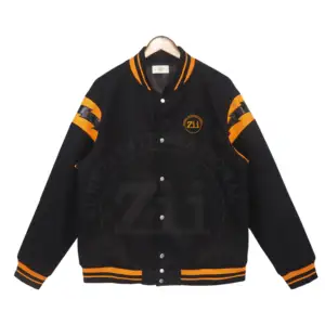 Spring Trendy Letterman Jacket Winter Custom Wool / Leather Varsity Letterman Jackets Manufacturer Sleeve Design