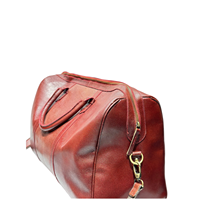 Sac de voyage unisexe de luxe, sportif et élégant, nouveau design, en cuir véritable et polyester, léger, couleur vin, grande capacité