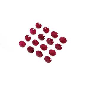 Rubis naturel de Birmanie non traité, ovales chauffés et calibrés 5x7mm-7x9mm, pierres précieuses facettées en vrac, coupe marquise rouge, certifié IGI - Product Image 2