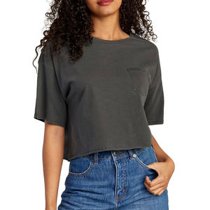 Trendy <b>Ladies</b> Crop <b>Tops</b> For Daily Fashion Wear Slim Fitted <b>Short</b> <b>Sleeve</b> Breathable Soft Fabric Perfect For Bulk Orders - Product Image 2