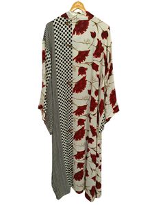 Vestido hasta el tobillo Túnica India Sari Bata Vestido de novia Vestido de maternidad Bata de regalo Ropa de fiesta en la playa Kimono Sari de seda estampado indio, - Product Image 5