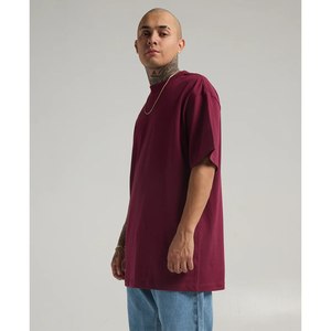 Logo personnalisé T-shirt lourd de haute qualité 100% coton hommes t-shirt 200GSM épais coton surdimensionné blanc t-shirts avec logo - Product Image 5