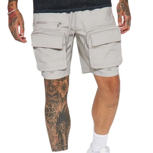 Shorts New Custom Used 6 Pocket Cargo Shorts Men Loose <b>Work</b> Casual Short Pants Plus Size - Product Image 3