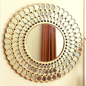 Miroir de style nordique de bonne qualité Miroir de forme ovale oeil vintage moderne Miroir de conception décorative Miroir mural - Product Image 5