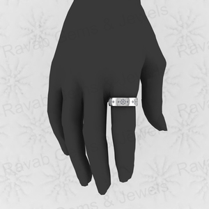 Meilleures ventes Bague fine en argent véritable 925 plaqué or vermeil pour femme, design large bande éternité, motif flocon de neige délicat avec zircon cubique personnalisé - Product Image 5