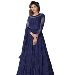 Real Georgette Anarkali <b>Suite</b> for Girls Embroidery and Sequence <b>Work</b> Salwar Wedding and Party Wear Pakistani Dress - Product Image 1