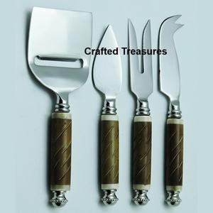 Best Finishing Stainless Steel Cheese Sets With <b>Bone</b> <b>Handle</b> Cutlery Flatware <b>Knife</b> Set of 4 Pcs Butter and Cream Slicer Utensil - Product Image 2