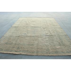 พรมวินเทจตุรกีขนาดใหญ่พิเศษ 9.3x12.5 ฟุต (284x380 ซม.) พรมลายทางสีน้ำตาล - Product Image 1