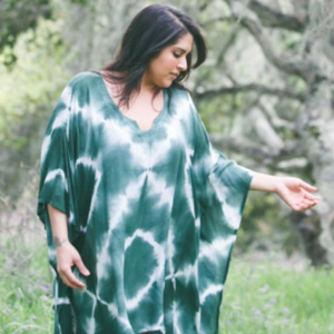 Tie and Dye Oversized Ligero Casual Vibrant Women Summer Tie Dye Lounge Kaftan Dress para mujer - Product Image 1