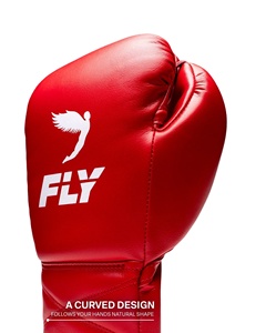 Guantes de Boxeo Rojos de Alta Calidad con Cordones, 100% Cuero Vacuno Genuino, para Sparring, Muay Thai, MMA, Entrenamiento y Deportes - Product Image 2