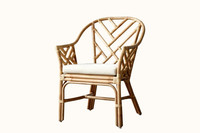 Silla de ratán natural para el hogar, hotel, dormitorio, apartamento, villa hecha a mano de Vietnam, reclinable, moderna, G83