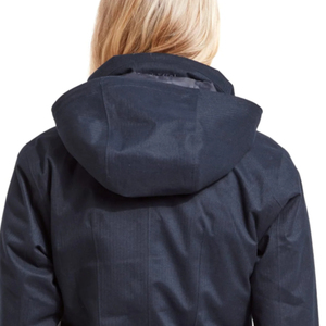 Veste imperméable pour femmes, toutes saisons, col montant, capuche coupe-vent, tissu enduit, fermeture à glissière, tissé, vente en gros Fabricant - Product Image 5