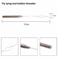 Kit de herramientas para atado de moscas - Portátil, 5 piezas: Bobinas Whip Finisher, Alicates para Hackle e Hilador de Agujas para Pesca con Mosca de Trucha