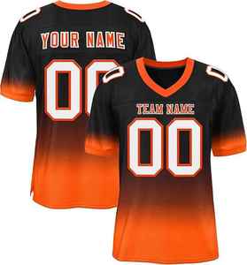 Camiseta de fútbol americano juvenil para hombres y mujeres, Camiseta deportiva personalizada con nombre impreso cosido y diseño de malla numérica - Product Image 2