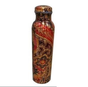 Nouvelle bouteille d'eau design pour les bienfaits de l'ayurveda, bouteille d'eau en cuivre métallique de stockage, tendance, 100% cuivre pur - Product Image 4