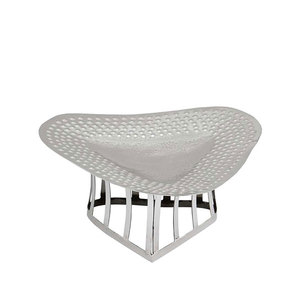 Soporte de servicio de pastel de Metal niquelado para bodas y fiestas Decoración de vajilla elegante para exhibición y servicio de pasteles - Product Image 2