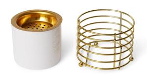 กระถางธูปสไตล์อาหรับหรูหราสำหรับตกแต่งบ้านที่ใส่ธูปโลหะสีทอง - Product Image 4