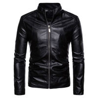 Blousons en cuir pour hommes Hiver 2025 Col montant Logo avant Respirant Coupe-vent Grandes tailles Haute qualité Personnalisable OEM/ODM