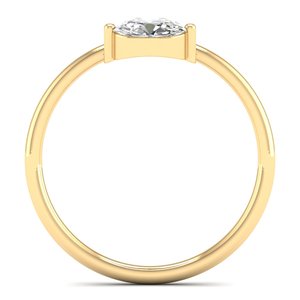 REYES Bagues de fiançailles en moissanite 0,53ct taille ovale personnalisables en argent sterling 925 Style classique Bijoux fins de mariage - Product Image 4