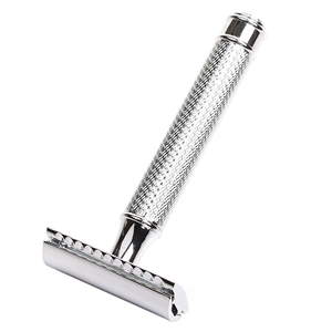 Rasoir de sécurité professionnel OEM personnalisé, double lame en acier inoxydable argenté, haute qualité, pour toilettage professionnel - Product Image 1