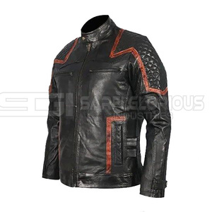 Nueva chaqueta de cuero genuino para hombres Chaquetas de cuero transpirables de material de alta calidad para hombres a precio barato Chaqueta de cuero para hombres - Product Image 2