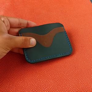 Classic Genuine <b>Leather</b> <b>Card</b> <b>Holder</b> With Hand Stitching Slim Wallet Handmade Burnished Edges Organizer HLC-0034 - Product Image 3