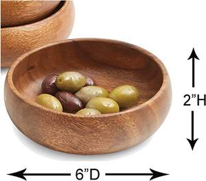 Super vente de bols de service en bois pur réutilisables de longue durée assiette écologique remise en gros - Product Image 2