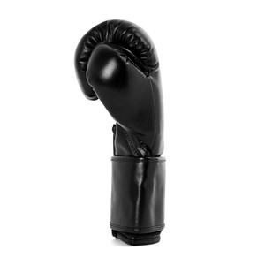 High Quality Genuine Cowhide Leather Fly Boxing <b>Gloves</b> Custom Made Full <b>Black</b> <b>Lace</b> up Competition <b>Gloves</b> Muay Thai Training - Product Image 2