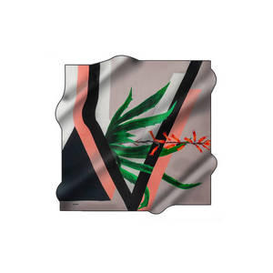 Luxury Digital Printed Floral Silk Scarf for Women Custom Designer Pattern Lightweight Polyester for Spring Summer Autumn - Product Image 1